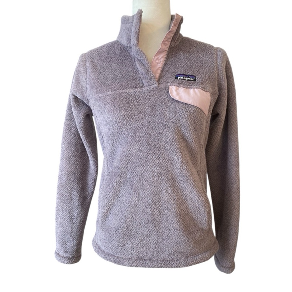 Patagonia Synchilla Womens Purple Pullover Snap T Sweater Jacket